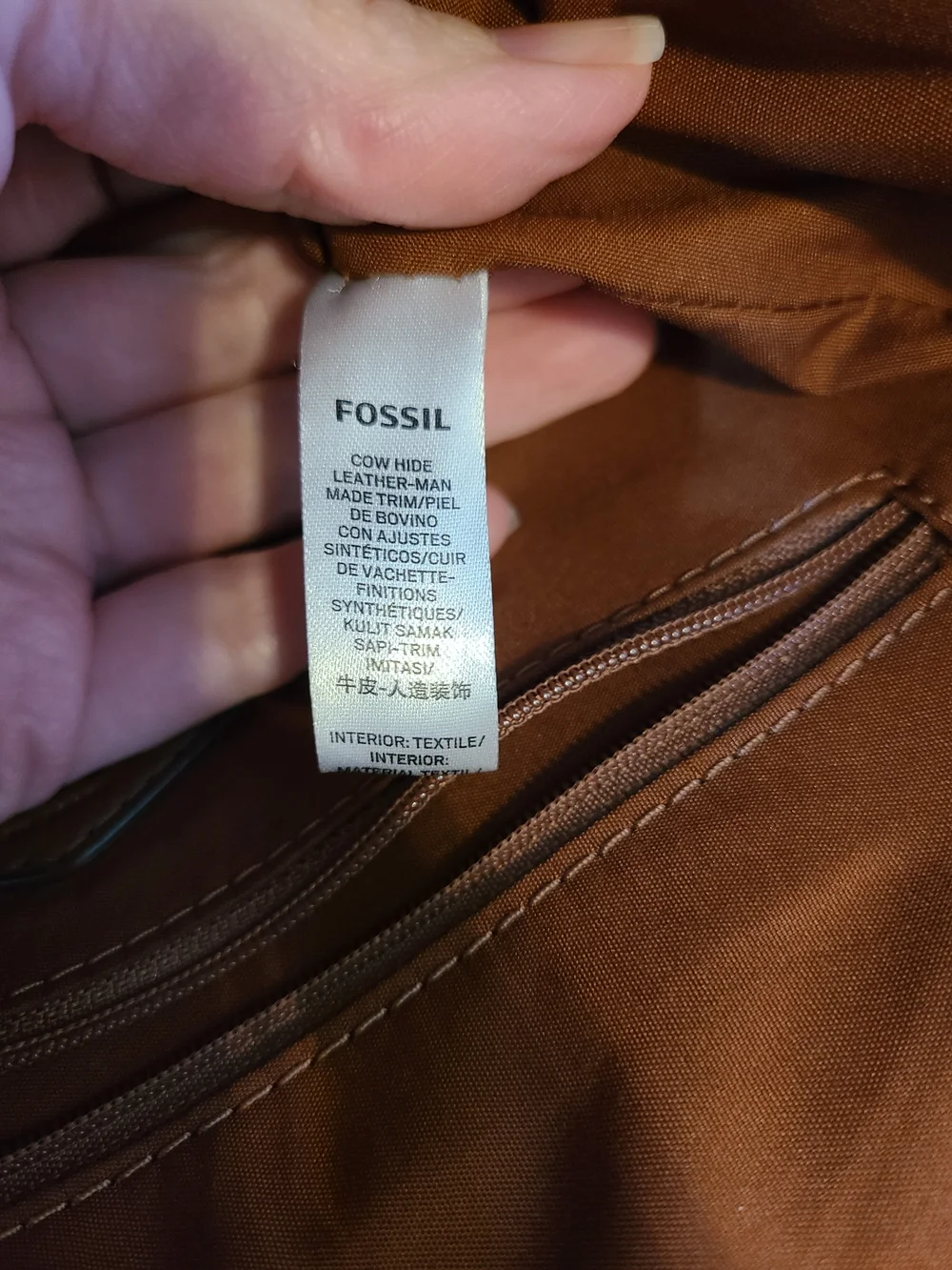 Authentic Fossil Sydney Satchel Bag Genuine Leather